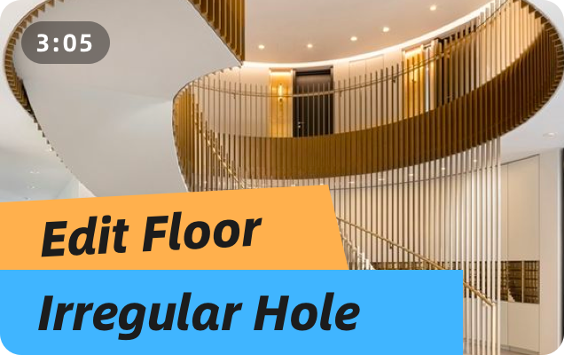 How to create a circular or rectangular hole in the floor?