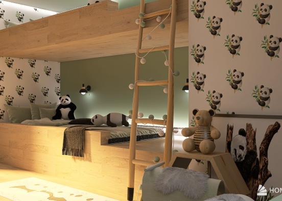 Panda Themed Room  デザインレンダー