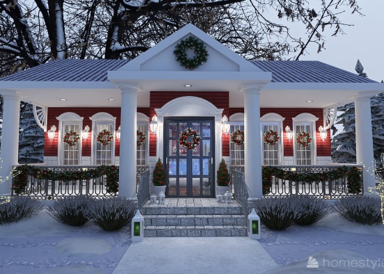 #ChristmasRoomContest_REd and WHITE Rendering del Progetto