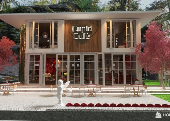 Heart-to-Heart Room- Cupid Cafè Rendu de Conception